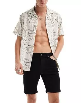 Черные джинсовые шорты Only & Sons