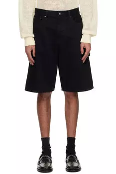 Черные джинсовые шорты Painter vowels