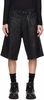 Черные джинсовые шорты с кожурой Guess