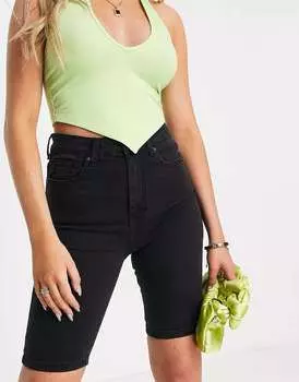 Черные джинсовые шорты скинни DTT Don't Think Twice