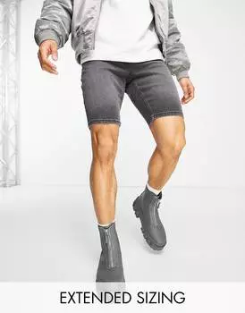 Черные джинсовые шорты скинни в стиле ретро ASOS DESIGN