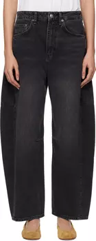 Черные джинсы-бочки с высокой талией «The Charlie» rag & bone