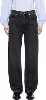Черные джинсы EZ средней посадки с логотипом Alexander Wang