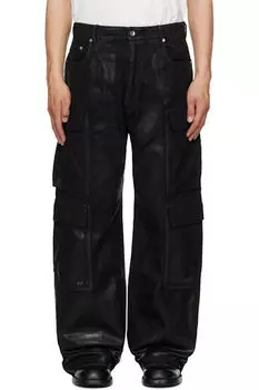 Черные джинсы Hollywood Double Cargo Rick Owens DRKSHDW