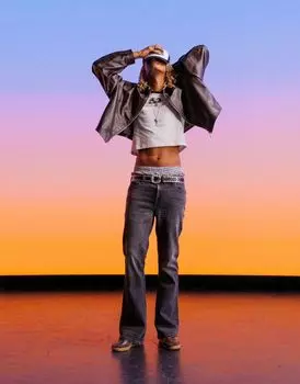 Черные джинсы-клеш ASOS DESIGN