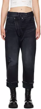 Черные джинсы-кроссоверы R13