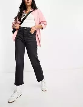 Черные джинсы Levi's с рельефной клеткой без задних карманов