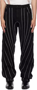 Черные джинсы Mugler со спиральной застежкой