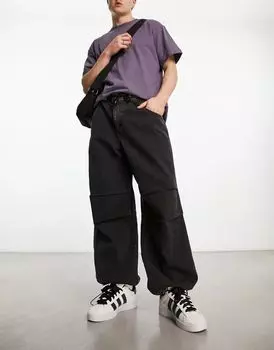 Черные джинсы-парашюты ASOS