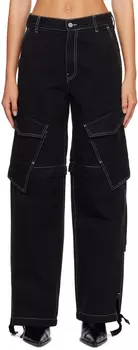 Черные джинсы-парашюты Dion Lee