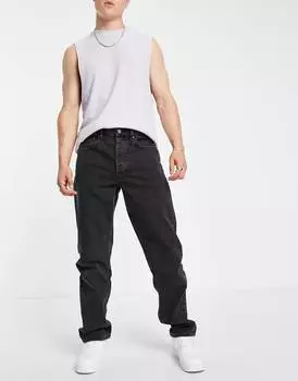 Черные джинсы прямого кроя ASOS DESIGN