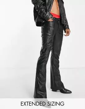 Черные джинсы расклешенного кроя ASOS DESIGN