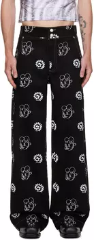 Черные джинсы с флоком Chopova Lowena