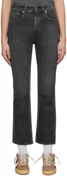 Черные джинсы с леопардовым принтом Golden Goose