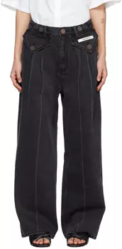 Черные джинсы с отворотами KIMHĒKIM