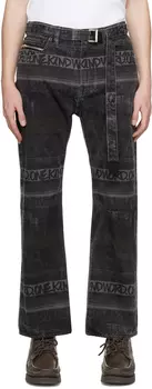 Черные джинсы с принтом Eric Haze Edition sacai
