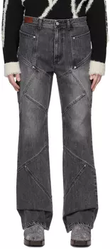 Черные джинсы с ремешком на пуговицах Andersson Bell