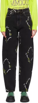 Черные джинсы с вышивкой GANNI
