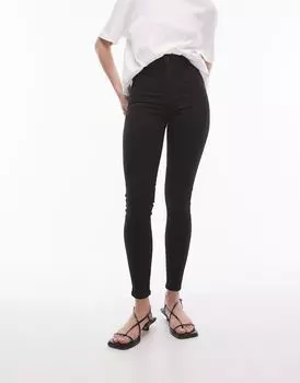 Черные джинсы с высокой посадкой Topshop