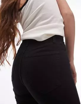 Черные джинсы с высокой посадкой Topshop Jamie