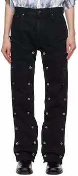 Черные джинсы с застежкой-молнией Y/Project, Evergreen black