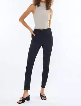 Черные джинсы-сигареты Ariel High Rise в сером цвете KanCan