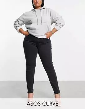 Черные джинсы скинни ASOS DESIGN Curve Ultimate