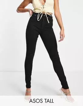 Черные джинсы скинни ASOS DESIGN Tall
