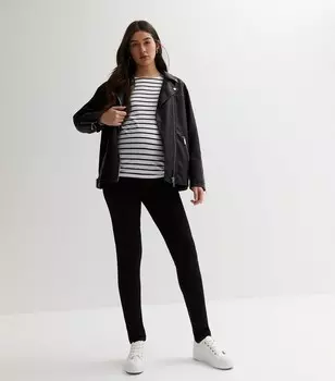 Черные джинсы скинни Jenna с завышенной талией для беременных New Look, черный
