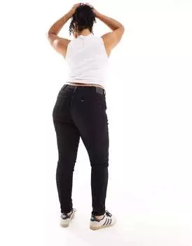 Черные джинсы скинни Lee plus Scarlett с высокой посадкой