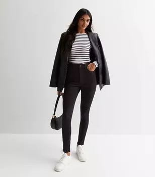 Черные джинсы скинни Lift & Shape Jenna New Look, черный