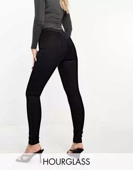 Черные джинсы скинни пуш-ап ASOS Hourglass