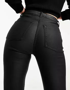 Черные джинсы скинни с покрытием ASOS DESIGN