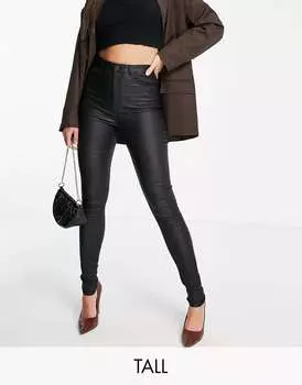 Черные джинсы скинни с покрытием Vero Moda