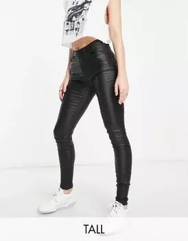 Черные джинсы скинни с покрытием Vero Moda