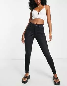 Черные джинсы скинни с высокой посадкой Tommy Jeans Sylvia