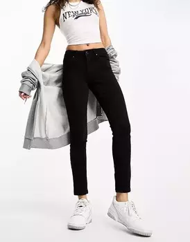 Черные джинсы скинни со средней посадкой Vero Moda Petite, черный