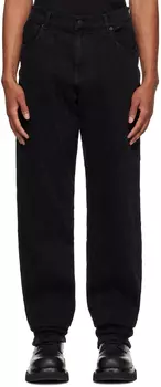 Черные джинсы со спиральной застежкой Mugler, цвет Black