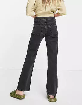 Черные джинсы со средней посадкой Topshop Kort