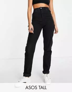 Черные джинсы свободного кроя ASOS DESIGN Tall