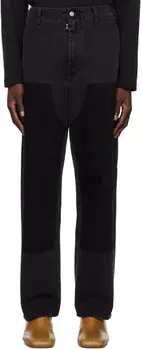 Черные джинсы свободного кроя прямого кроя MM6 Maison Margiela