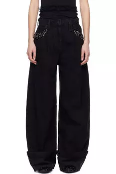 Черные джинсы Turbo с отделкой Puddle Simone Rocha