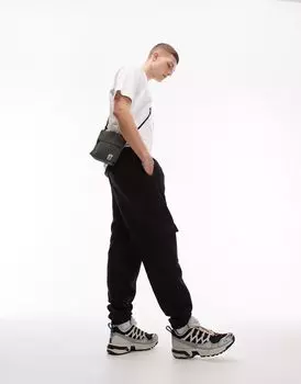 Черные джоггеры-карго Topman