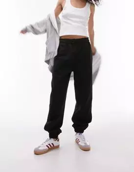 Черные джоггеры оверсайз с манжетами Topshop