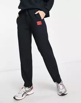 Черные джоггеры прямого кроя HUGO Bodywear