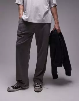 Черные джоггеры прямого кроя Topman