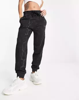 Черные джоггеры с анималистичным принтом бойфренда HUGO Danther