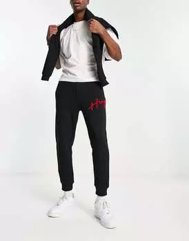 Черные джоггеры с логотипом HUGO Drog