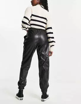 Черные джоггеры с завязками на талии Vero Moda