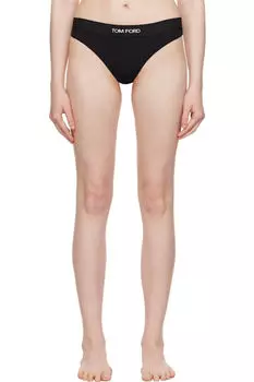 Черные фирменные стринги из модала TOM FORD